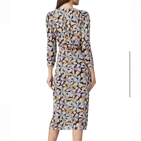 Rebecca Taylor NYC Long Sleeve Bow Fleur Dress 2 - Picture 3 of 6